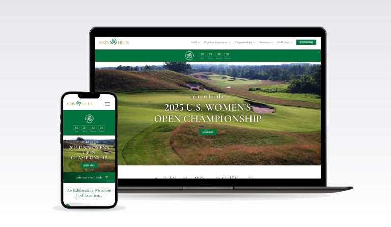 Image depicting a golf course website