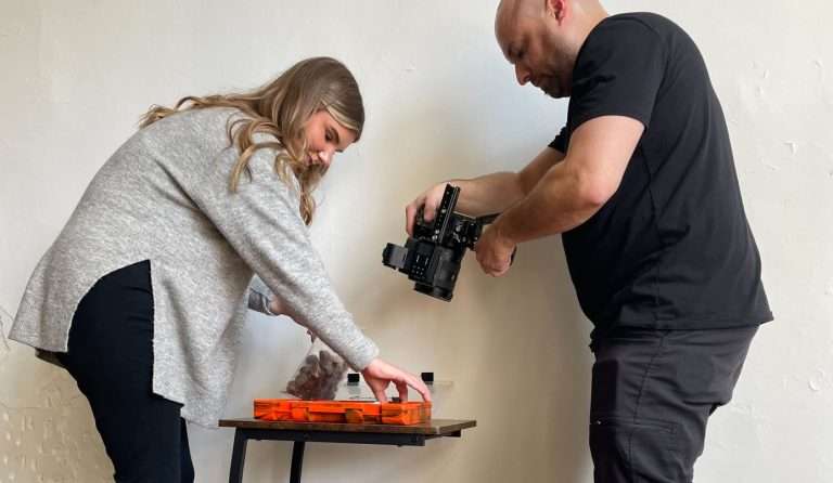 Image showing product photography in action