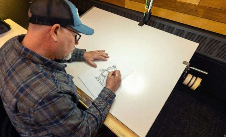 Image showing an illustrator at work